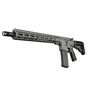 ACI-15 556 BRAVO 16 MOD 0 TUNGSTEN AR15 with Cerakote Tungsten finish, 16-inch 4150 CMV Melonite barrel, and B5 Systems Bravo Stock by Andro Corp Industries