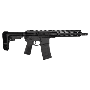 ACI-15 556 DUTY 10.3 AR15 pistol with Ballistic Advantage Hanson barrel, Breek Arms Warhammer charging handle, Midwest Industries 9" MLOK handguard, SBA3 brace, and premium duty features by Andro Corp Industries
