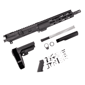300 Blackout HALO 10 Build Kit for AR-15, complete 10.3-inch 300 Blackout pistol kit with upper, lower parts, SBA3 brace, and MLOK handguard by Andro Corp Industries. Lower receiver not included. No FFL required.