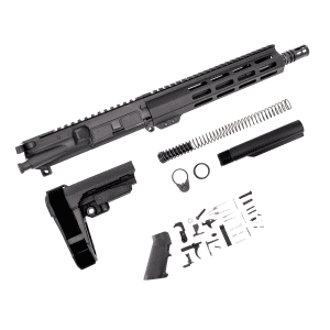 5.56 NATO HALO 10.3 Build Kit for AR-15, complete 10.3-inch 5.56 pistol kit with upper, lower parts, SBA3 brace, and MLOK handguard by Andro Corp Industries. Lower receiver not included. No FFL required.
