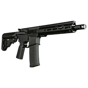 ACI-15 556 HALO 10.3 MOD 0 SBR NFA rifle with 10.3-inch 5.56 barrel, 9.25-inch MLOK handguard, ACI Dual Port RRD2 muzzle brake, B5 Systems Bravo stock, and forged receivers by Andro Corp Industries
